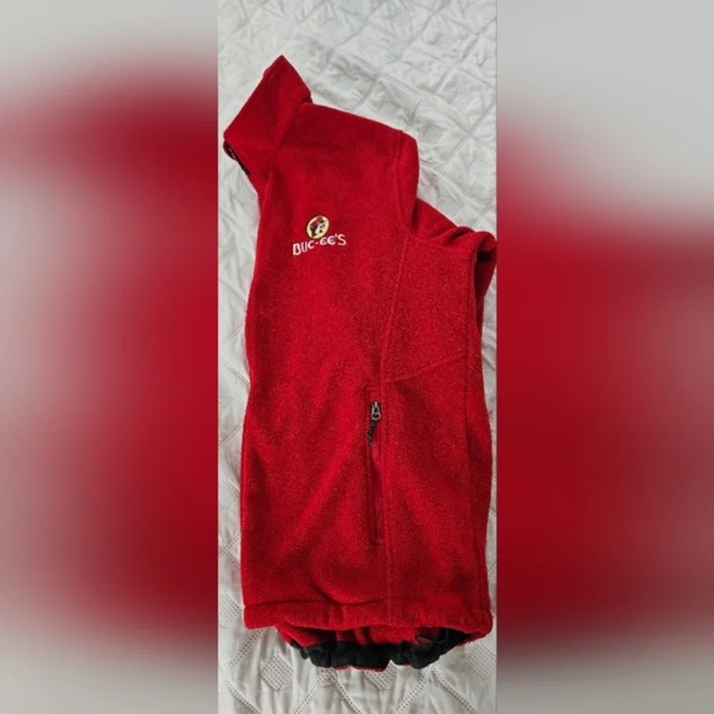 🌟Buc-ee's Mens Red Fleece Sweater Jacket XL🌟